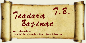 Teodora Božinac vizit kartica
